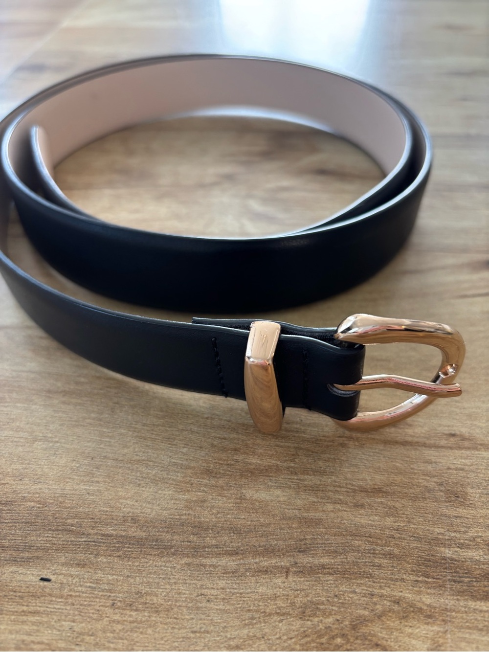 Classic Black Belt with Gold Buckle